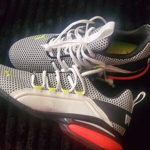 Puma Men's White, Black, and Neon Athletic Shoes